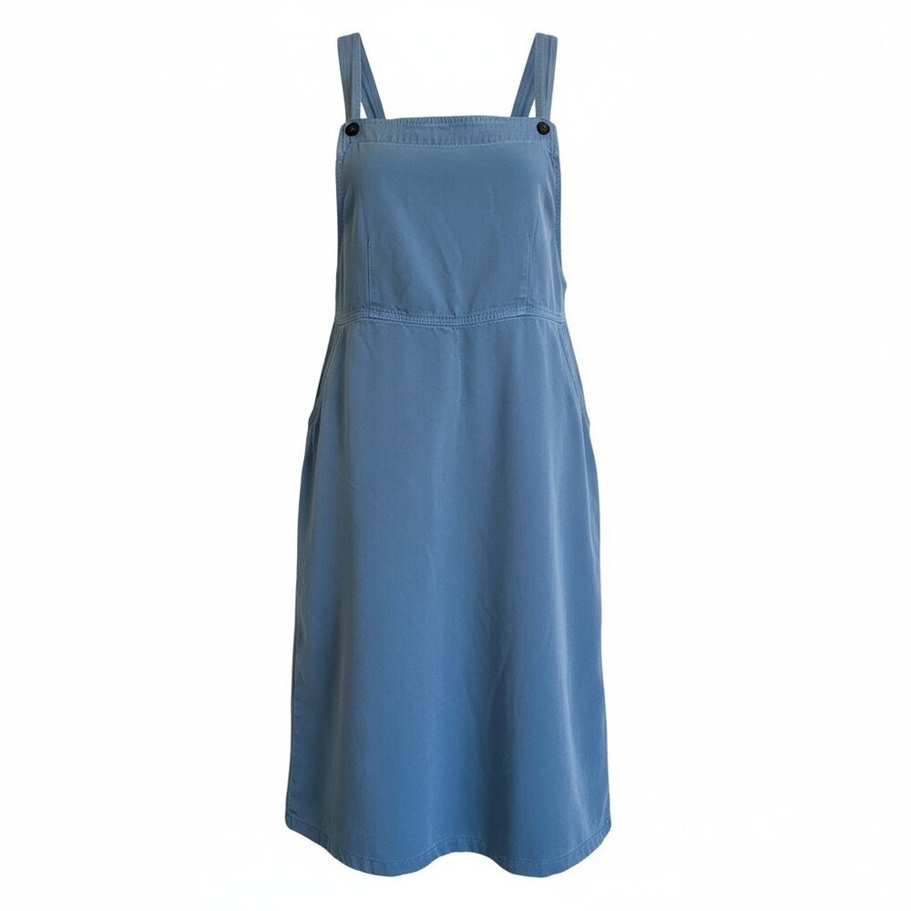 Pulp Overalls Dress Blue Overall Midi Country Girl Ranch Dress Pockets Layering